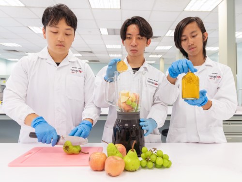 Making drinkable fruit jelly and probiotic bacteria encapsulated in colourful boba pearls