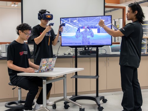 Virtual Reality Aircraft Marshalling Simulator (VRAMS) in action