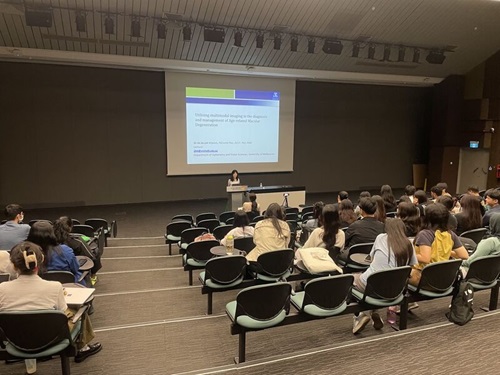 Presenter giving a lecture