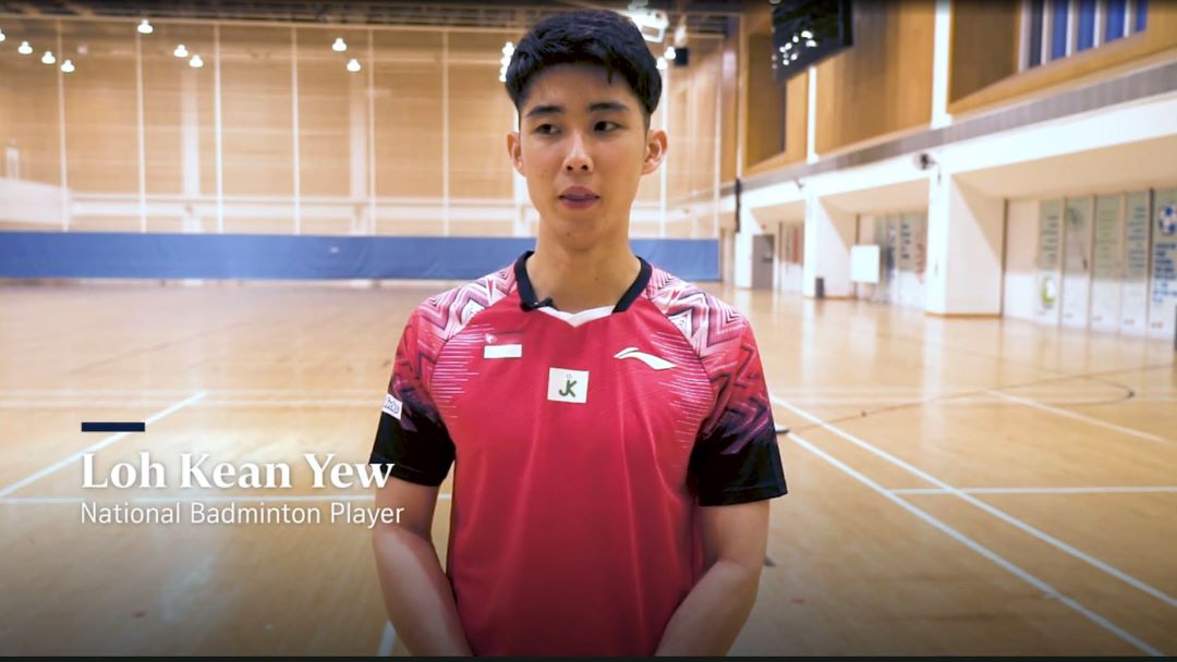 Singapore Polytechnic student and national badminton player Loh Kean Yew.