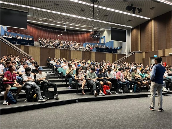 Students in a hall